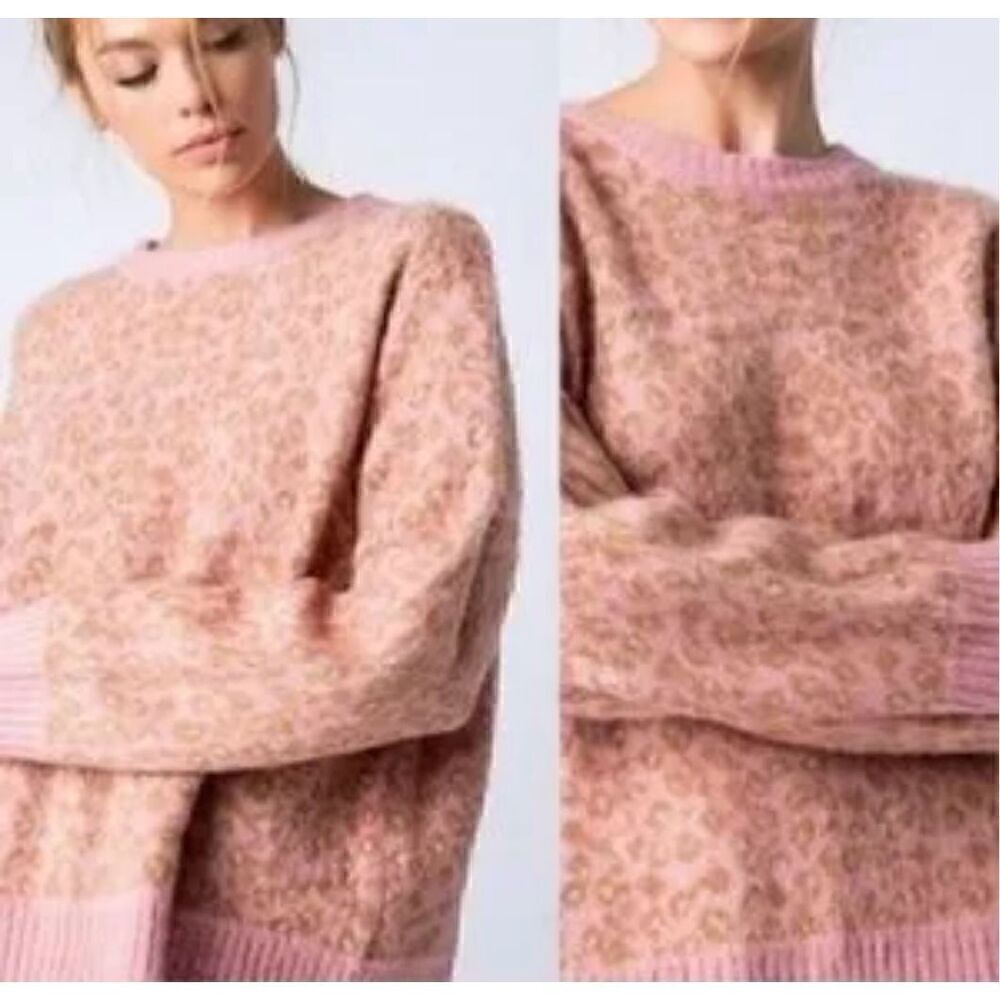 &MERCI 100% mohair animal print sweater. S